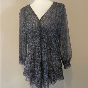 Anthropologie Sheer Blouse Size S
